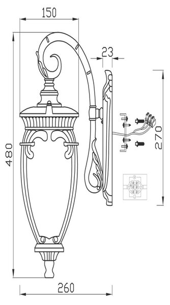 NÁSTĚNNÉ SVÍTIDLO, 48/48/15 cm MAYTONI - Online Only svítidla, Online Only