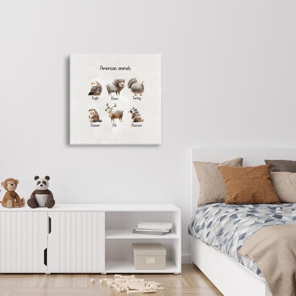Obraz ilustrace amerických zvířat