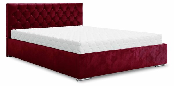 Manželská postel 160 cm Danita (bordó) (s roštem a úložným prostorem). Vlastní profesionální přeprava až k Vám domů 1046855