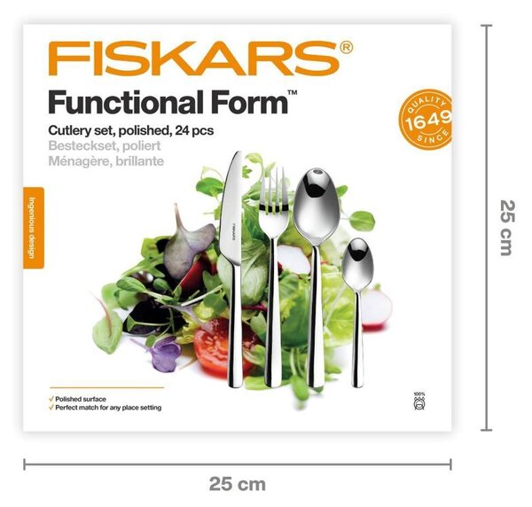 Functional Form Souprava příborů 24 ks, lesklé FISKARS 1071623