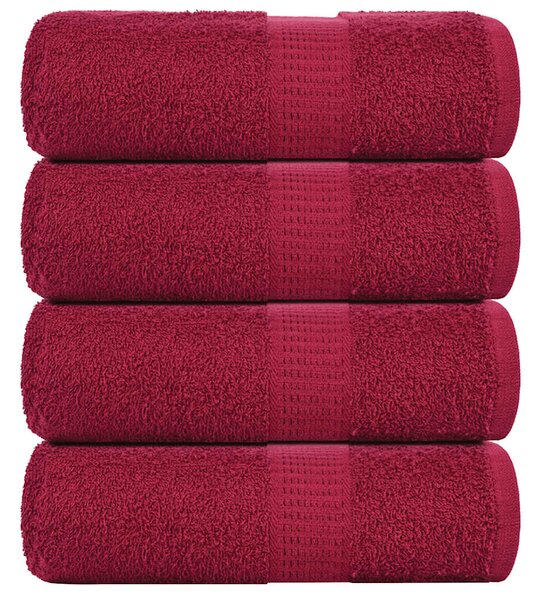 Ručníky na mytí FROGN 4 ks bordó 30x30 cm 360 g/m² 136729