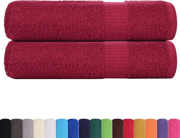 Ručníky FROGN 2 ks bordó 50x100 cm 360 g/m² 136734