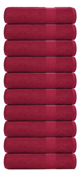 Ručníky FROGN 10 ks bordó 50x100 cm 360 g/m² 136736