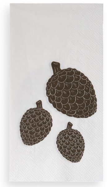 Storefactory Scandinavia Papírové ubrousky Pine Cones - White SF631