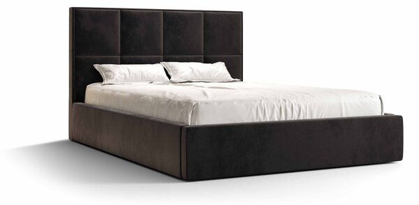 Manželská postel 140 cm Gino (černá) (s roštem a úložným prostorem). Vlastní profesionální přeprava až k Vám domů 1046919