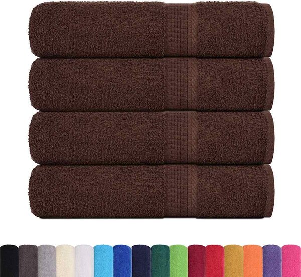 Ručníky do sprchy FROGN 4 ks hnědé 70 x 140 cm 360 g/m² 136762