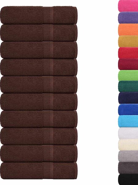 Ručníky FROGN 10 ks hnědé 50x100 cm 360 g/m² 136760