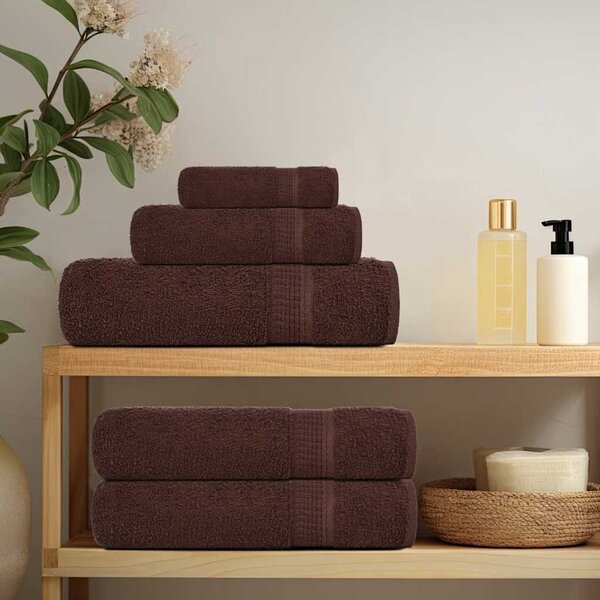 Ručníky do sprchy FROGN 4 ks hnědé 70 x 140 cm 360 g/m² 136762