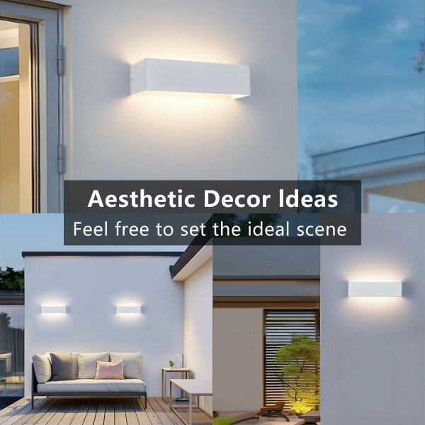 Brilagi - LED Venkovní nástěnné svítidlo DONNANI LED/12W/230V bílá IP44