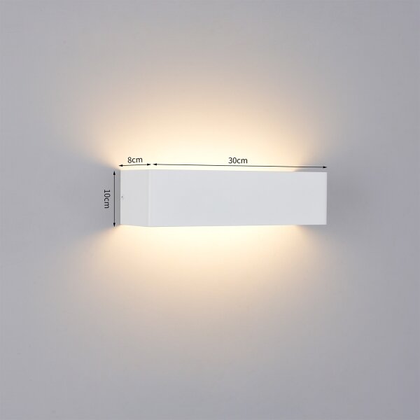 Brilagi - LED Venkovní nástěnné svítidlo DONNANI LED/12W/230V bílá IP44