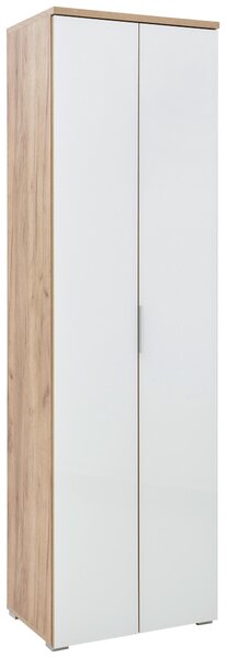 SKŘÍŇ NA ODĚV, bílá, barvy dubu, 59/197/40 cm Voleo - Šatní skříně