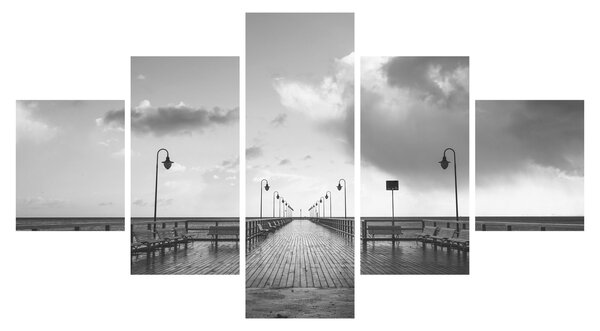 Obraz - Promenáda u pobřeží (125x70 cm)