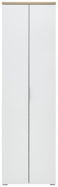 SKŘÍŇ NA ODĚV, bílá, barvy dubu, 59/197/40 cm Voleo - Šatní skříně