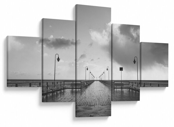 Obraz - Promenáda u pobřeží (125x70 cm)