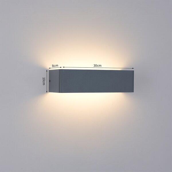 Brilagi - LED Venkovní nástěnné svítidlo DONNANI LED/12W/230V antracit IP44