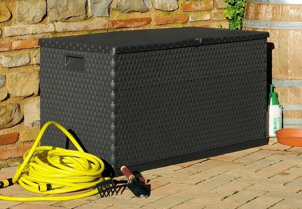 Rattan Úložný box 420 l, plastový, grafit TOOMAX Z0162R0--4100