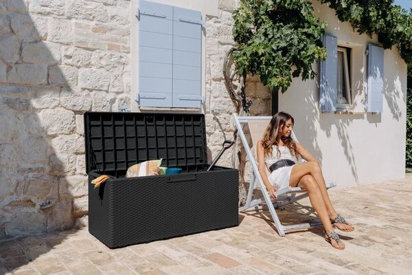 Portofino Úložný box 340 l, plastový, grafit TOOMAX Z0176R1--4100