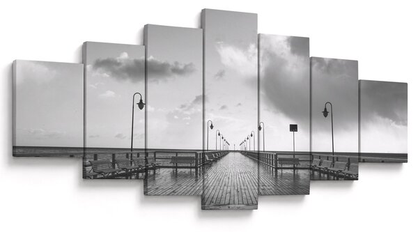 Obraz - Promenáda u pobřeží (210x100 cm)