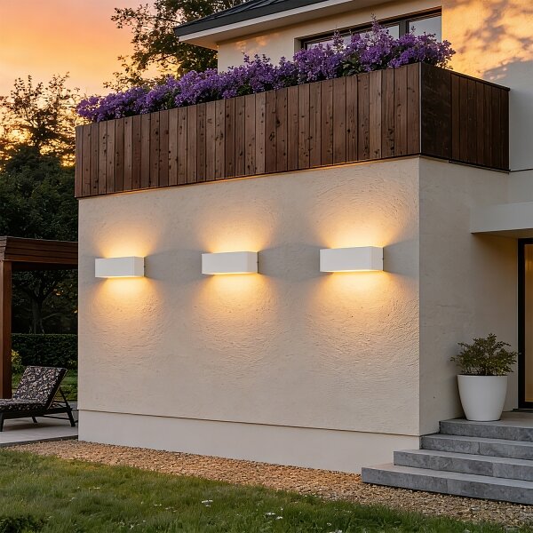 Brilagi - LED Venkovní nástěnné svítidlo DONNANI LED/7W/230V 20 cm bílá IP44