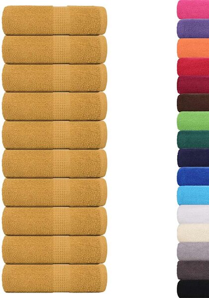 Ručníky FROGN 10 ks zlaté 30x30 cm 360 g/m² 136802