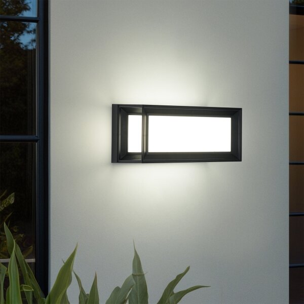 Brilagi - LED Venkovní nást. svítidlo se senzorem PARKER LED/12W/230V černá IP44