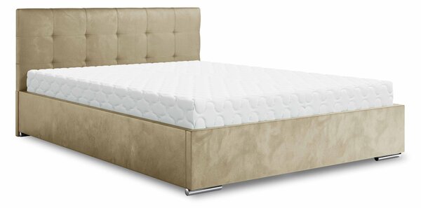 Manželská postel 180 cm Hermila (béžová) (s roštem a úložným prostorem). 1046969