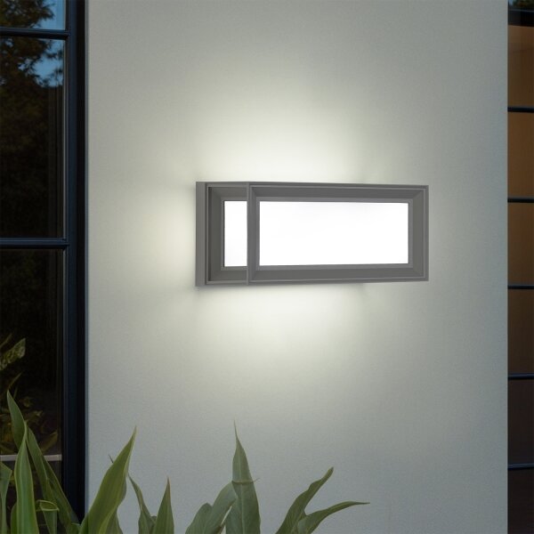 Brilagi - LED Venkovní nást. svítidlo se senzorem PARKER LED/12W/230V šedá IP44
