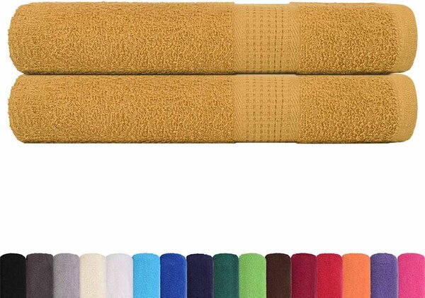 Saunové osušky FROGN 2 ks zlaté 80x200 cm 360 g/m² 136815