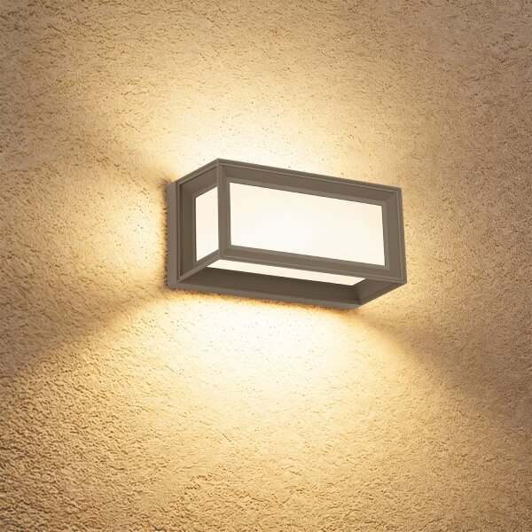 Brilagi - LED Venkovní nást. svítidlo se senzorem PARKER LED/12W/230V šedá IP44