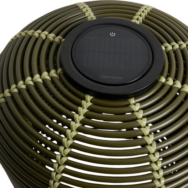 Kave Home Zelená zahradní solární lampa Garoina Ø 35 cm