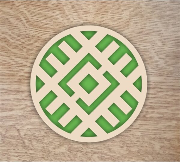 Dřevěný podtácek exclusive - Dekor 5