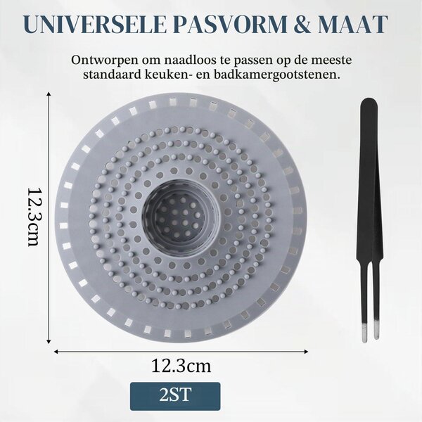 2 kusy silikonové sítko do vany, filtr do sprchové vaničky s přísavkou, filtr na vlasy