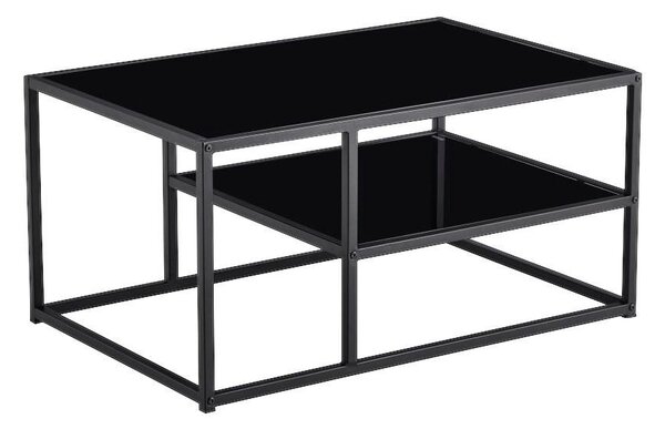 KONFERENČNÍ STOLEK, černá, kov, sklo, 90/60/45 cm Ti'me - Konferenční stolky