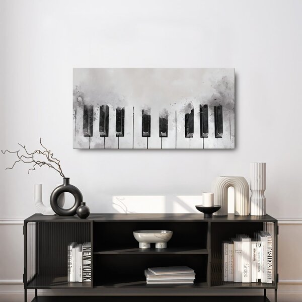 Obraz hudba v černobílém tónu
