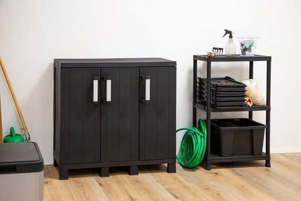 Garage Midi Trio Low Úložná skříňka, černá TOOMAX Z0218RAA04100