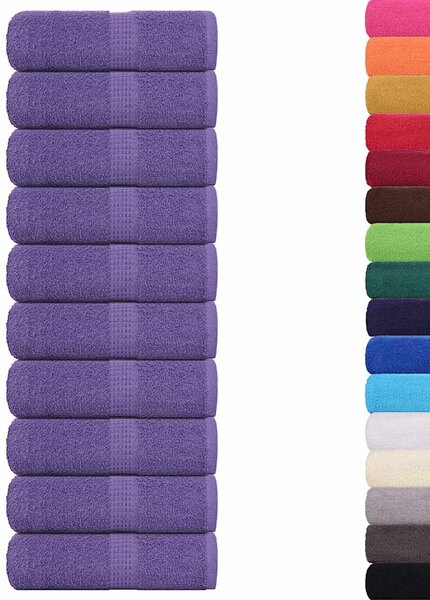 Ručníky pro hosty FROGN 10 ks fialové 30x50 cm 360 g/m² 136877
