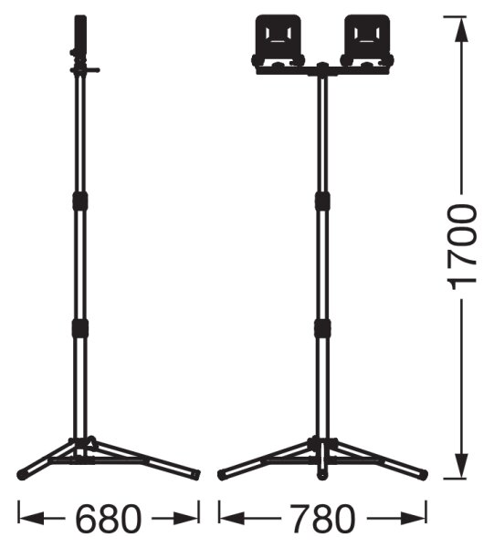 Osram - LED Reflektor s držákem TRIPOD 2xLED/20W/230V IP65
