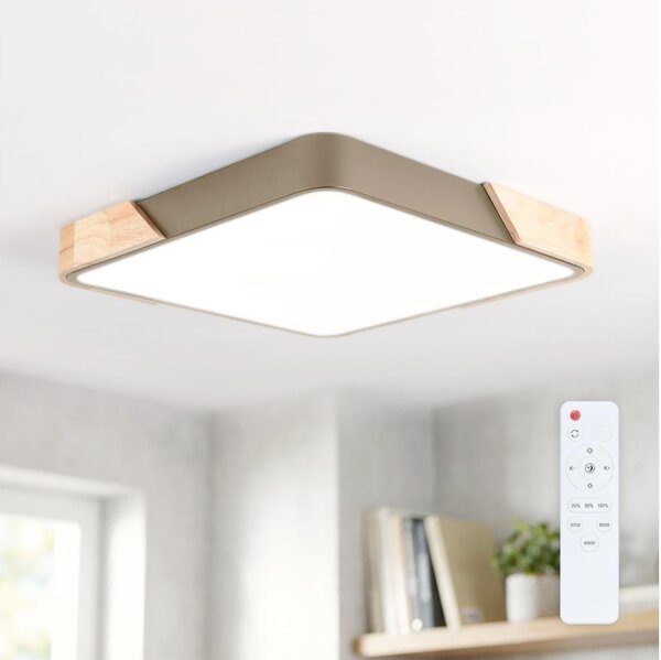 BRILAGI - LED Stm svítidlo PILANA SQUARE LED/48W/230V dub/béžová 42x42 cm + DO