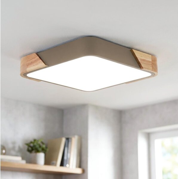BRILAGI - LED Stropní svítidlo PILANA SQUARE LED/24W/230V dub/béžová 32x32 cm
