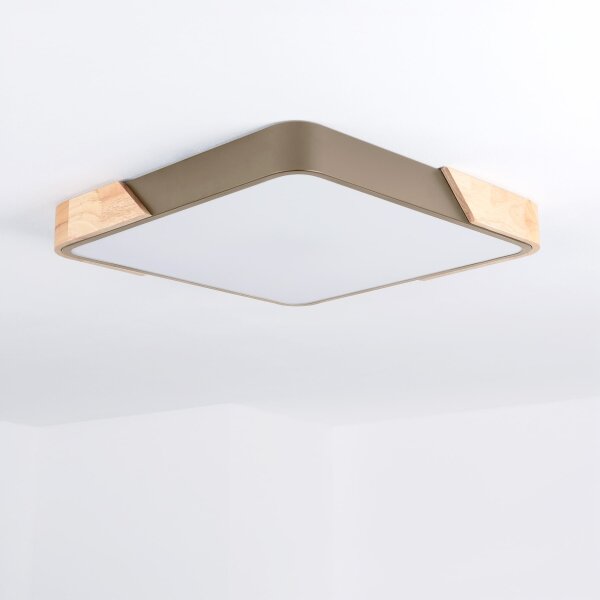 BRILAGI - LED Stm svítidlo PILANA SQUARE LED/48W/230V dub/béžová 42x42 cm + DO
