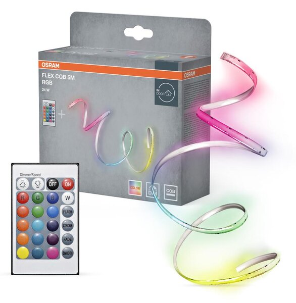 Osram - LED RGB Stmívatelný pásek FLEX COB 5m LED/24W/230V + dálkové ovládání