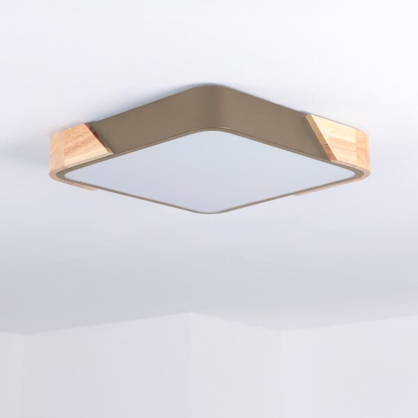BRILAGI - LED Stropní svítidlo PILANA SQUARE LED/24W/230V dub/béžová 32x32 cm