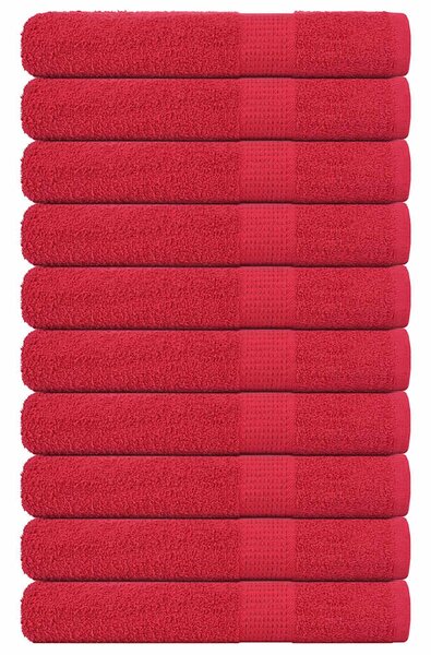 Saunové osušky FROGN 10 ks červené 80x200 cm 360 g/m² 136937