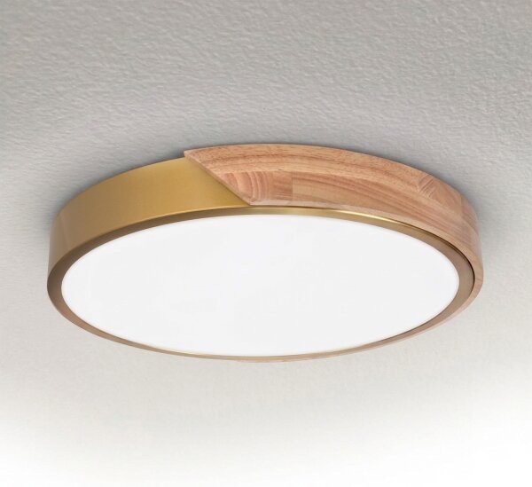 BRILAGI - LED Stropní svítidlo PILANA LED/24W/230V dub/zlatá pr. 30 cm