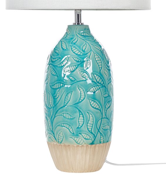 Stolní lampa ATABA Keramika Tyrkysová