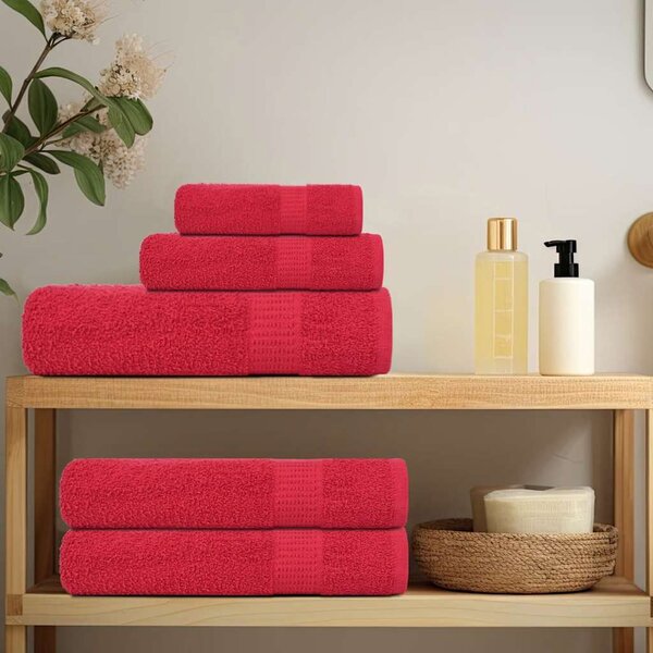 Saunové osušky FROGN 4 ks červené 80x200 cm 360 g/m² 136936