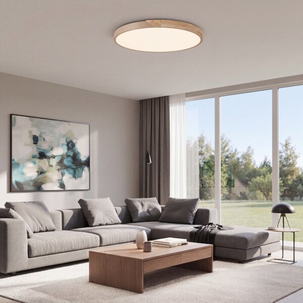 BRILAGI - LED Stmívatelné svítidlo PILANA LED/72W/230V dub/béžová pr. 80 cm + DO