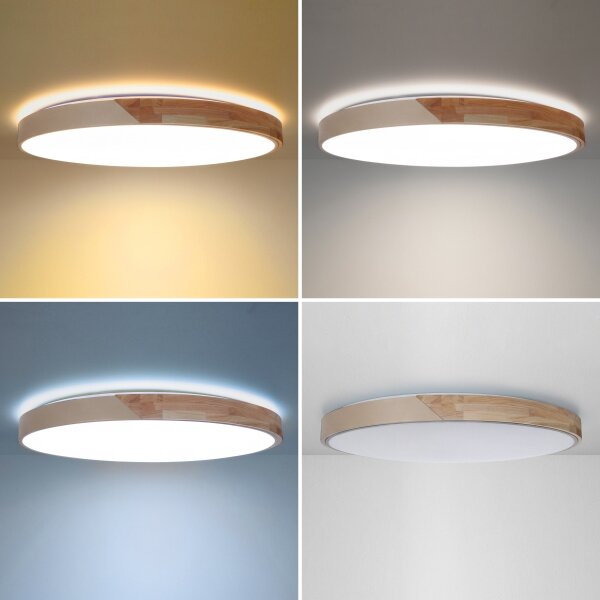 BRILAGI - LED Stmívatelné svítidlo PILANA LED/72W/230V dub/béžová pr. 80 cm + DO