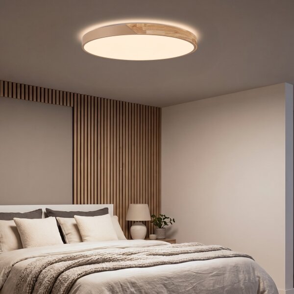 BRILAGI - LED Stmívatelné svítidlo PILANA LED/72W/230V dub/béžová pr. 80 cm + DO