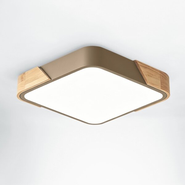 BRILAGI - LED Stropní svítidlo PILANA SQUARE LED/24W/230V dub/béžová 32x32 cm